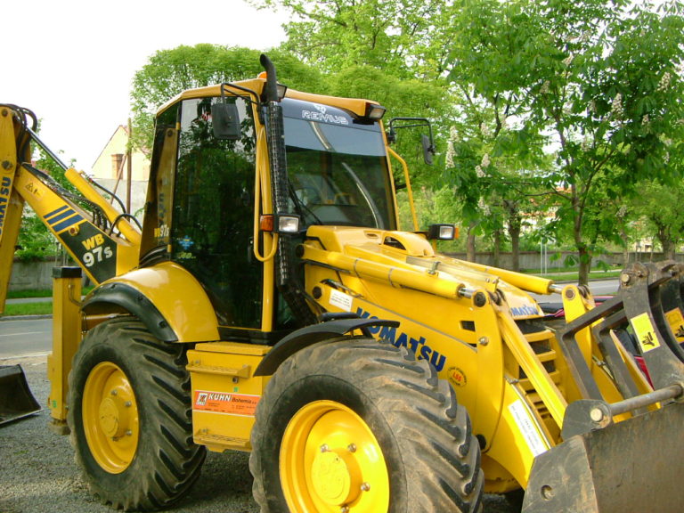 Polep stavebního stroje